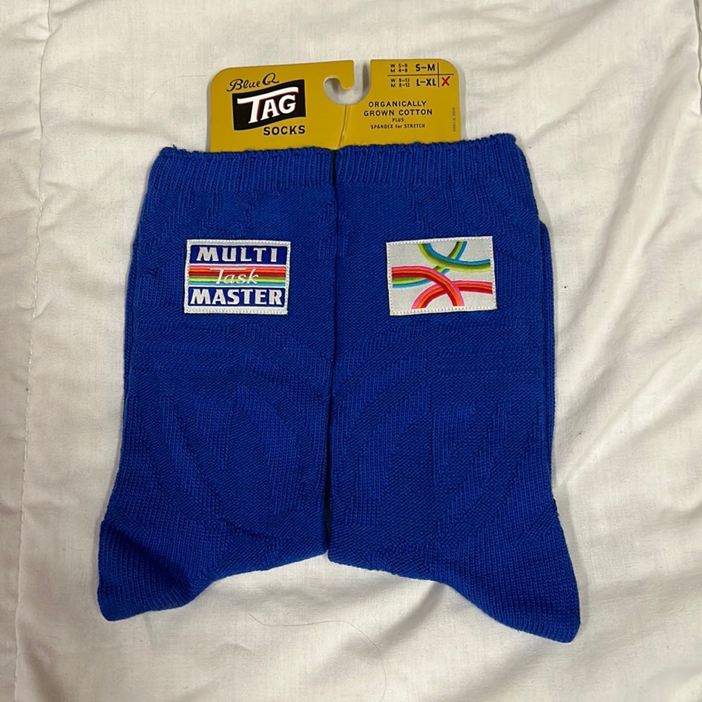 Blue Q Tag Socks